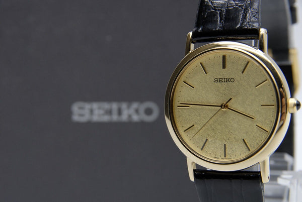 【 N MINT+++ w/ BOX 】 Vintage SEIKO 7N01-HZB0 32mm Gold Dial Quartz Men's Watch